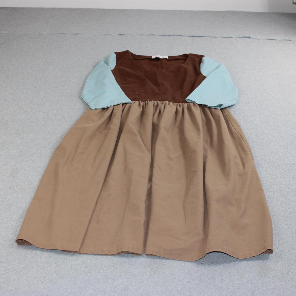Cosplay fm Cinderella Maid Rags Dress Women XL Brown Fit Flare Costume Dress Up